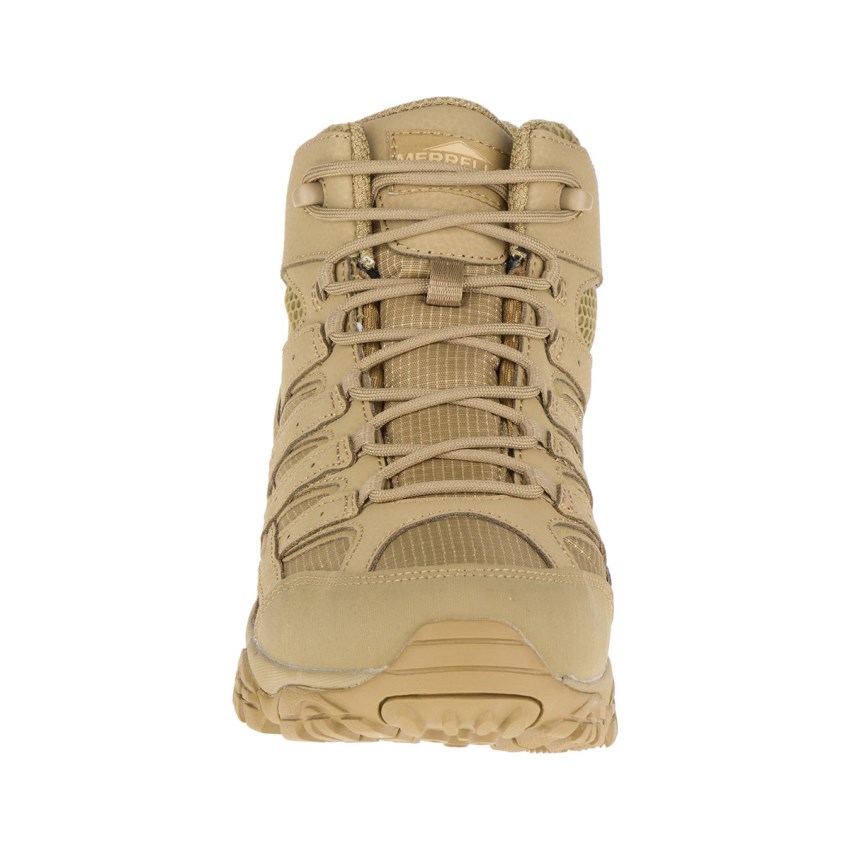 Bottes de Securite Merrell Moab 2 Mid Tactical Waterproof Marron Clair Femme | N.B.CGPE